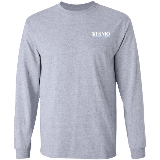 TSMO LS Ultra Cotton T-Shirt ( White Print)