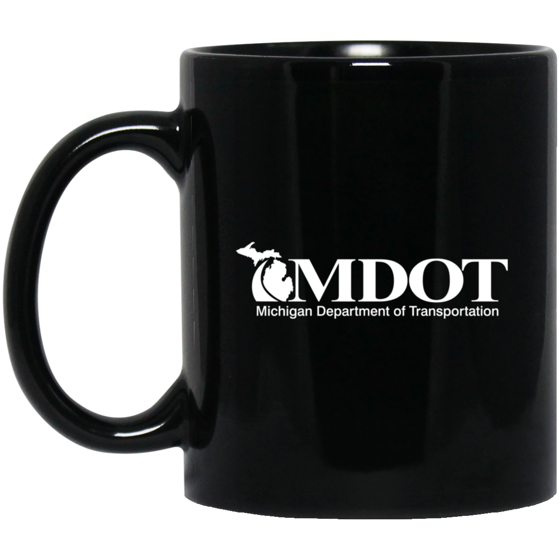 MDOT (White) Black Coffee Mug