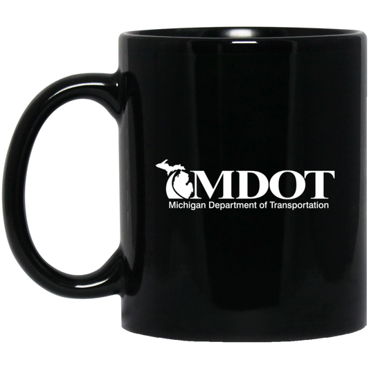 MDOT (White) Black Coffee Mug