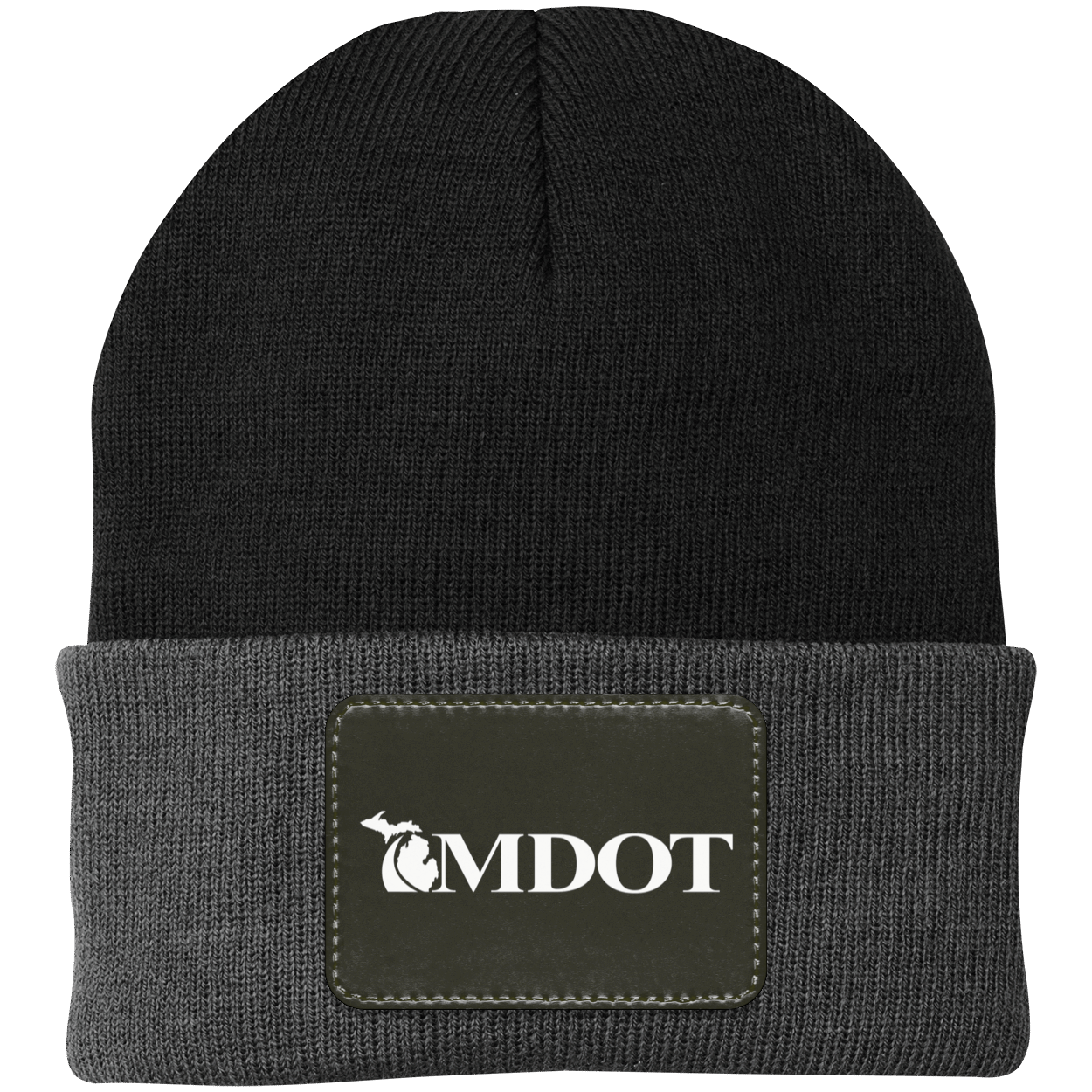 MDOT Knit Cap - Patch ( White Print)