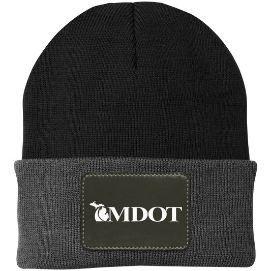 MDOT Knit Cap - Patch ( White Print)